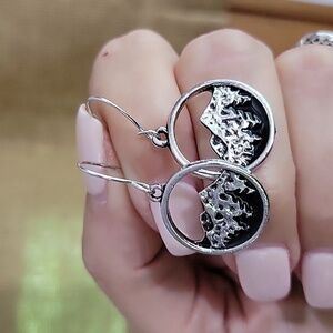 High Peak Mountain Drop Earrings, S925